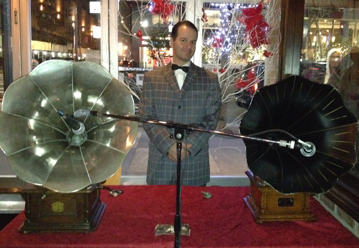 Michael Cumella phonograph holiday party